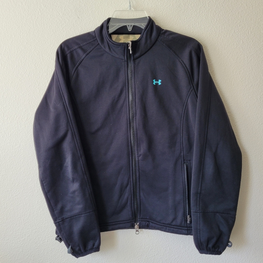 Under Armour Black Zip Up Midlayer Fleece Lined Jacket
